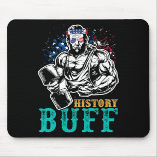 History Buff Independence Day Lincoln Patriot Usa Mouse Pad