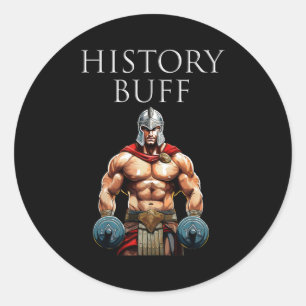 History Buff Roman Centurion Classic Round Sticker
