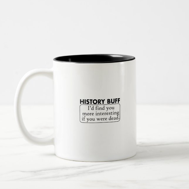 history buff Two-Tone coffee mug (Left)