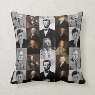 History Buff US Presidents and Hamilton Franklin Cushion