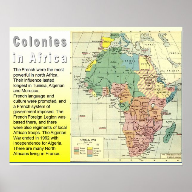 History, Colonisation, colonies in Africa Poster (Front)