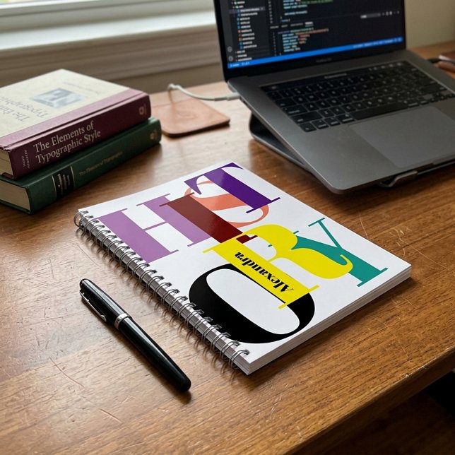 "HISTORY" colourful personalised Notebook (Creator Uploaded)