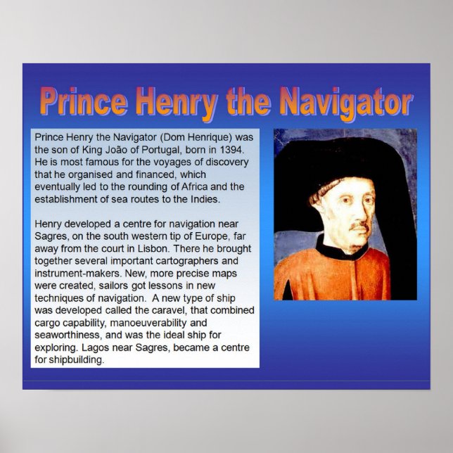 History, Exploration, Prince Henry the Navigator Poster (Front)
