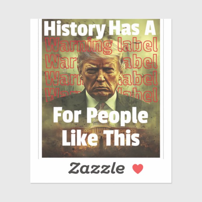 History Has A Warning Label Political Satire (Sheet)