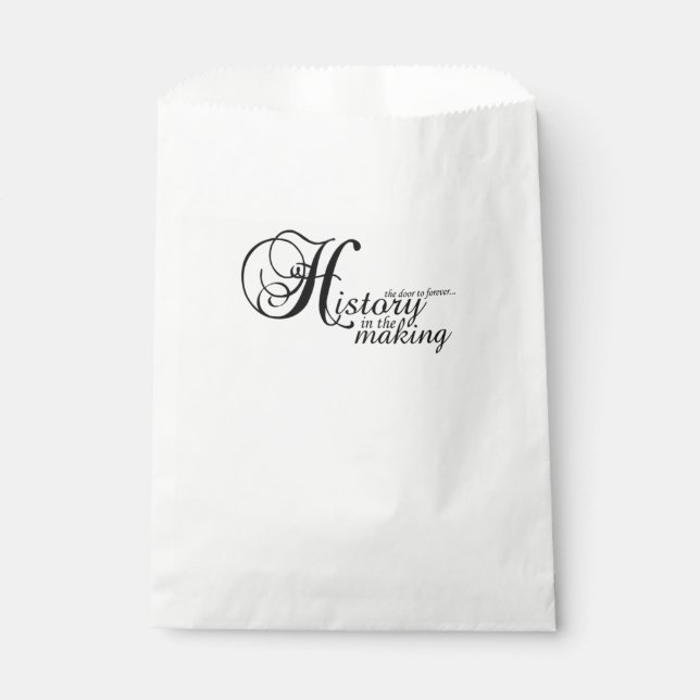 History in the Making Favour Bag (Front)