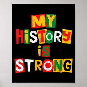 History is strong black history month african poster
