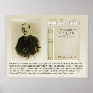 History, Literature, JM Barrie,author of Peter Pan Poster
