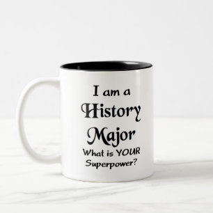 history major Two-Tone coffee mug