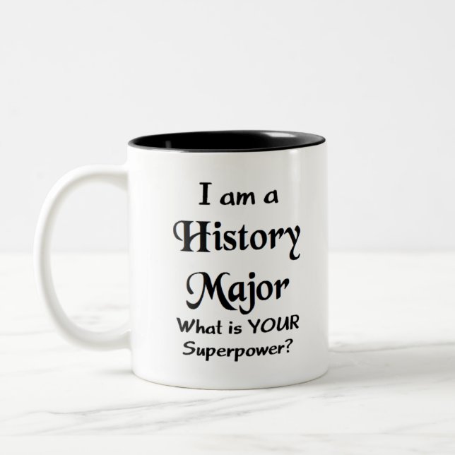 history major Two-Tone coffee mug (Left)