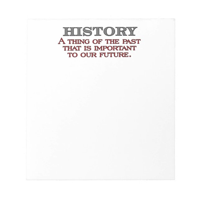 History Notepad (Front)
