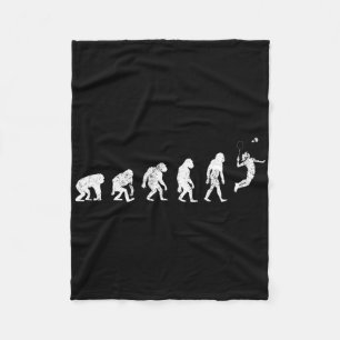 History Of Badminton Lover Print Funny Badminton E Fleece Blanket