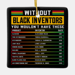History Of Forgotten Black Inventors Black History Ceramic Ornament