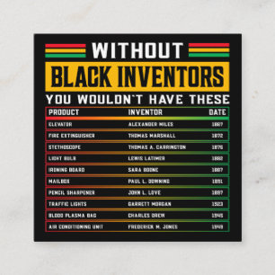 History Of Forgotten Black Inventors Black History Enclosure Card