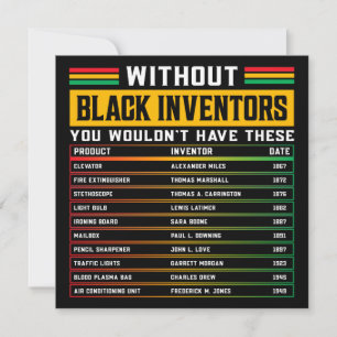 History Of Forgotten Black Inventors Black History Holiday Card