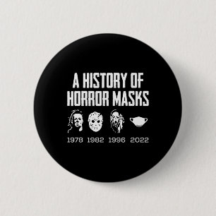 History Of Horror Masks Lazy Halloween Costume Fac 6 Cm Round Badge