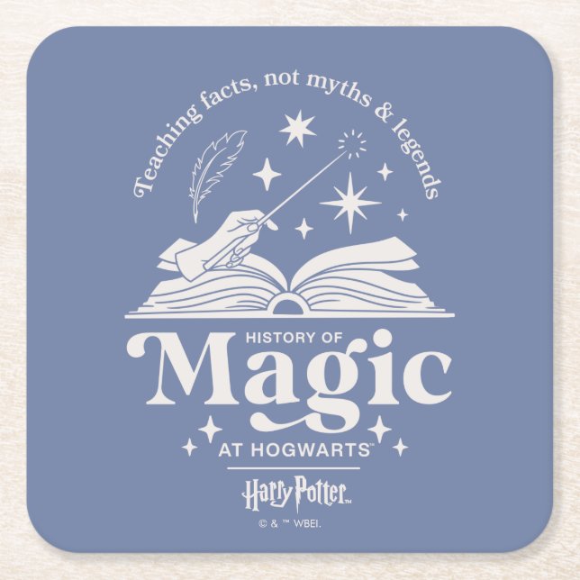 History of Magic at HOGWARTS™ Square Paper Coaster (Front)