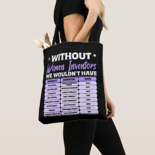 History of Women Inventors, Purple Women's Day Tote Bag
