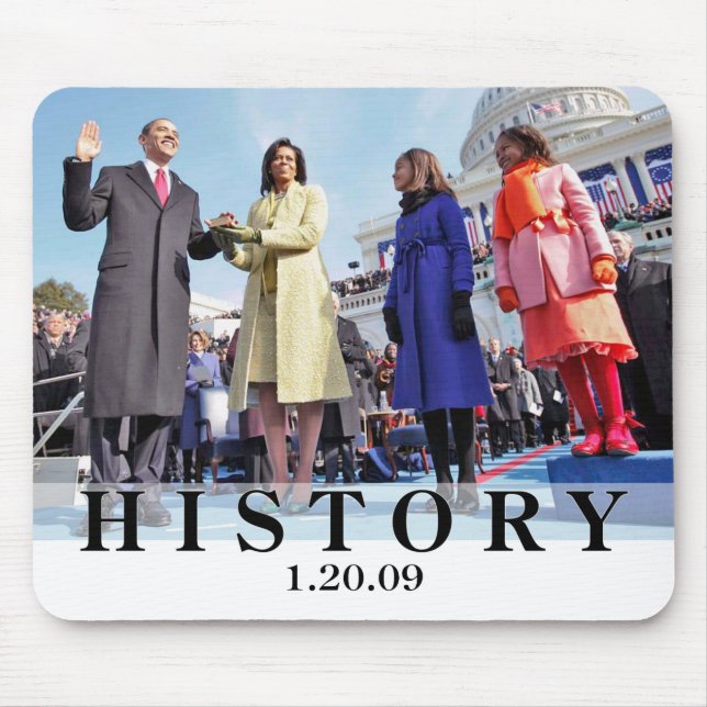 HISTORY: President Obama Swearing In Ceremony Mouse Pad (Front)