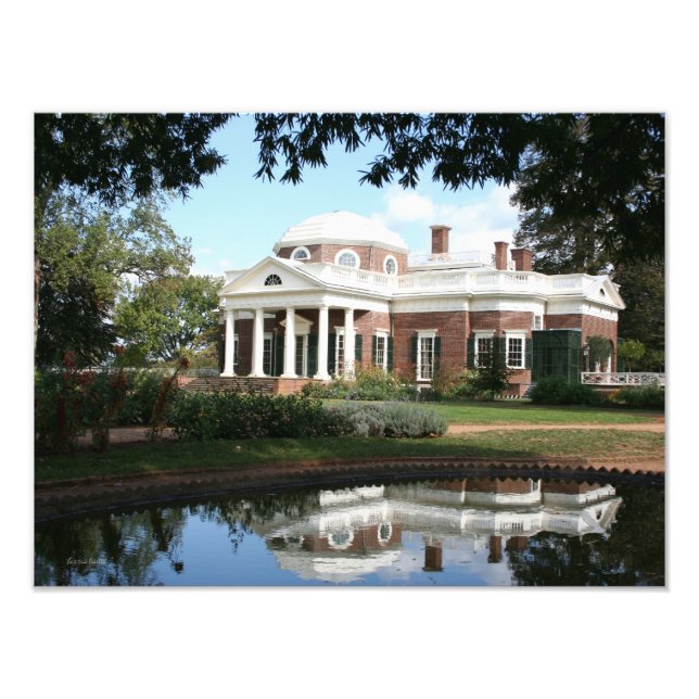 History Reflected at Monticello Photo Print (Front)