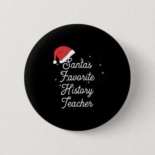 History Teacher Christmas 6 Cm Round Badge