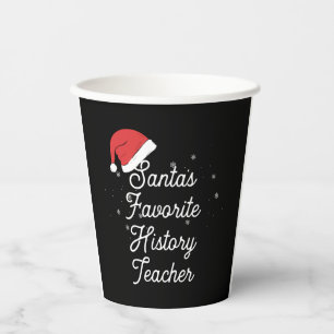 History Teacher Christmas Paper Cups