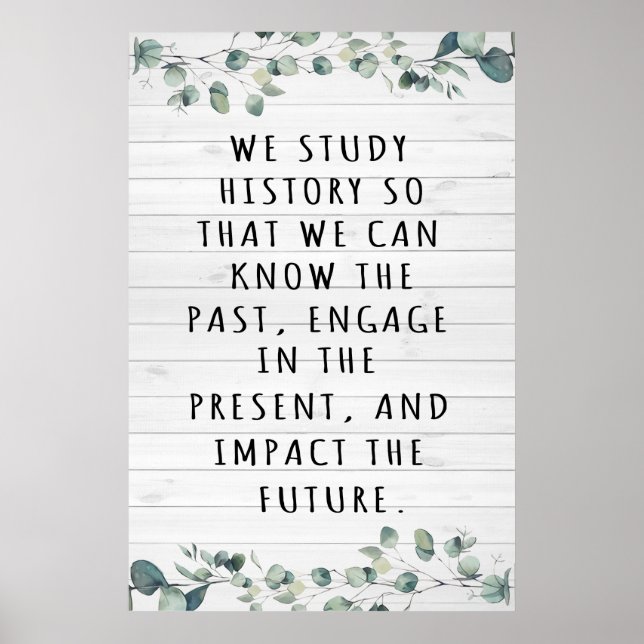 History Teacher Classroom Poster (Front)