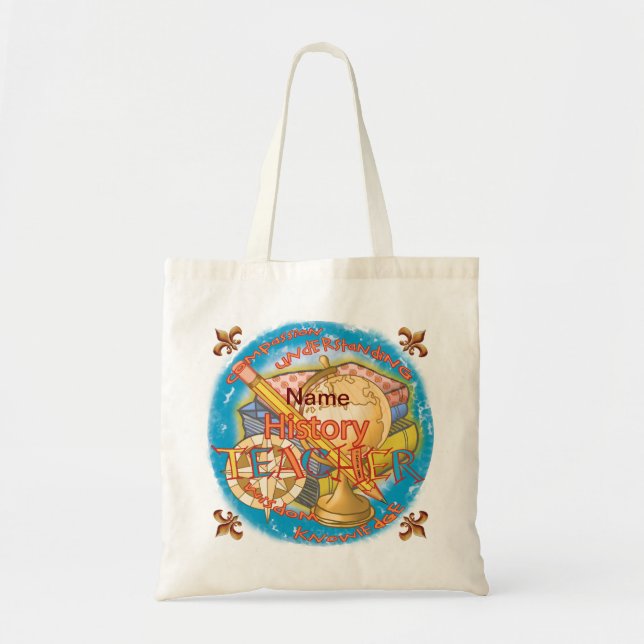 History Teacher custom name Tote Bag (Front)