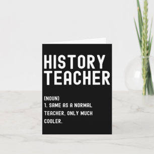 History Teacher Definition First Day Of School Card