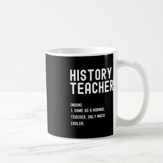 History Teacher Definition  First Day of School  Coffee Mug (Right)