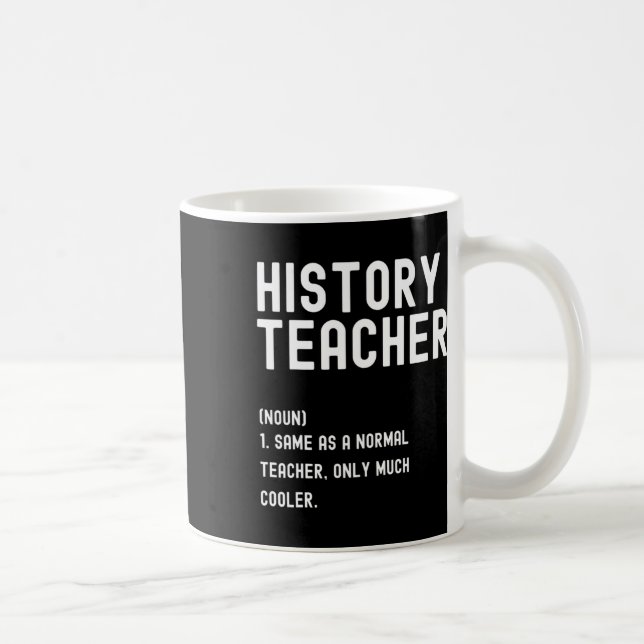 History Teacher Definition First Day Of School  Coffee Mug (Right)