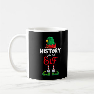 History Teacher Elf Christmas Santa Holiday Pajama Coffee Mug