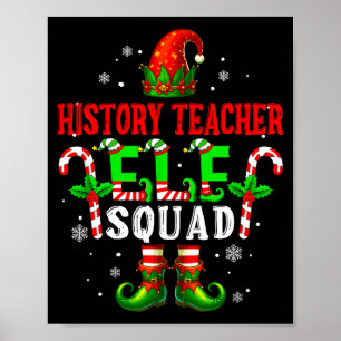 History Teacher Elf Squad Xmas Elf Hat Scute Ss Cu Poster