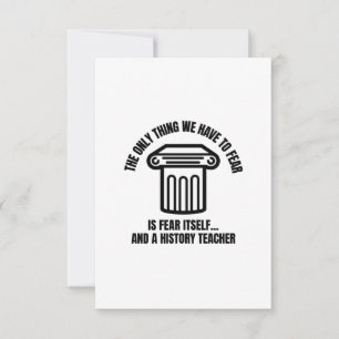 History teacher fear thank you card