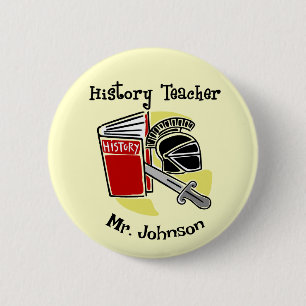 History Teacher Gifts 6 Cm Round Badge