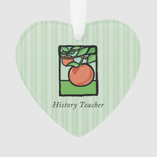 History Teacher Thank You, Apple Ornament