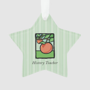 History Teacher Thank You, Apple Ornament