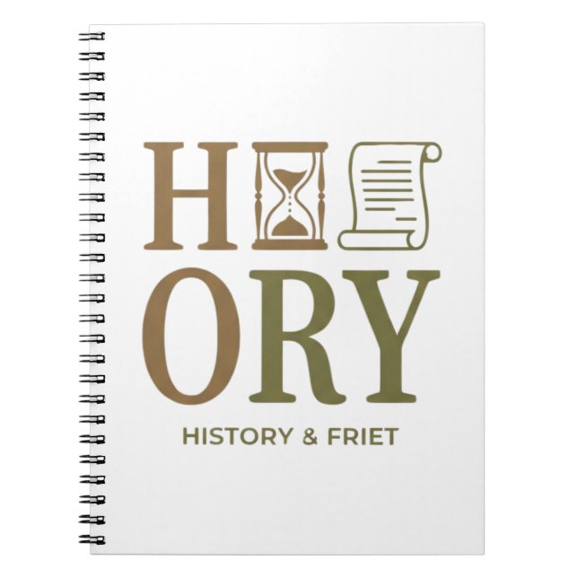 History Teacher Typography Design Notebook (Front)
