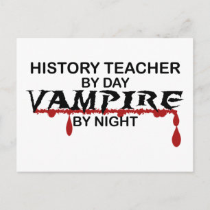 History Teacher Vampire by Night Postcard