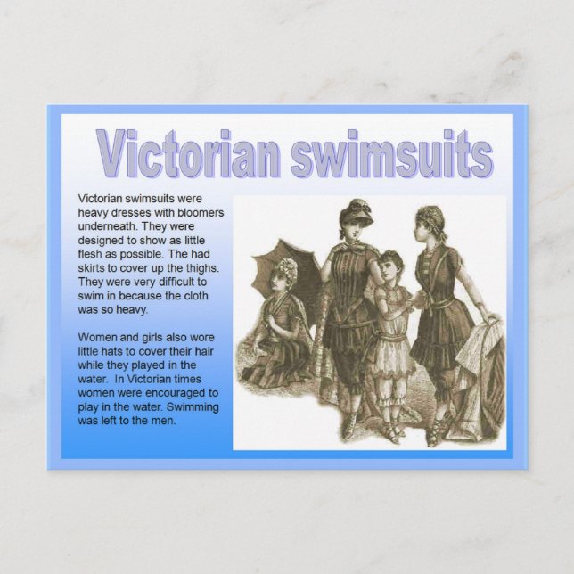 History, Victorian, seaside, swimsuits Postcard (Front)