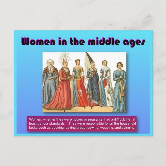 History, Women in the Middle Ages Postcard (Front)