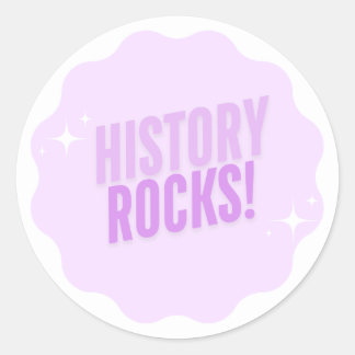 HISTORYROCKS! Stickers-Gifts for Teachers Classic Round Sticker