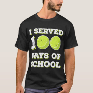 Hit 100 Days of School Tennis Boys Teacher Kids 10 T-Shirt