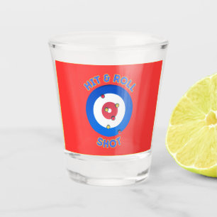 Hit and Roll Curling Shot T-Shirt Glass