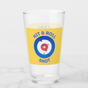 Hit and Roll Curling Shot T-Shirt Glass