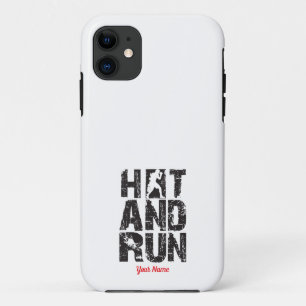 Hit And Run Boxer Silhouette Combat Sports Typogra iPhone 11 Case