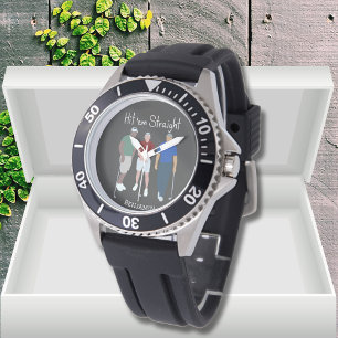 Hit 'em Straight Digital Golfers Custom  Watch