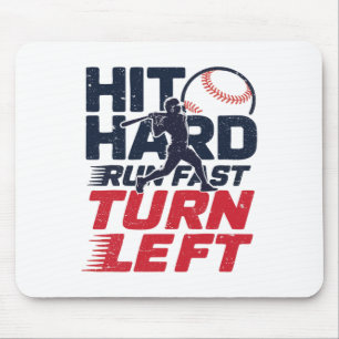 Hit Hard Run Fast Turn Left Bysebyll Player Kid Bo Mouse Pad