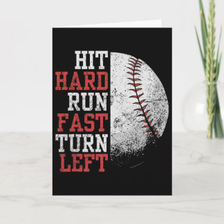 Hit Hard Run Fast Turn Left Funny Sell Player Fan Card