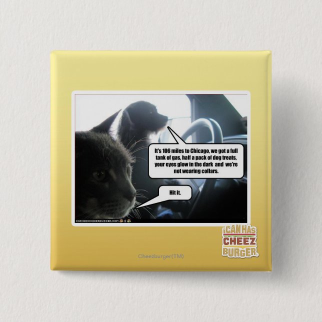Hit It. 15 Cm Square Badge (Front)