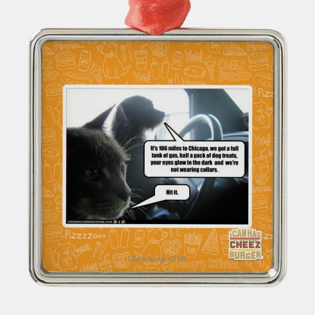 Hit It. Metal Ornament (Front)
